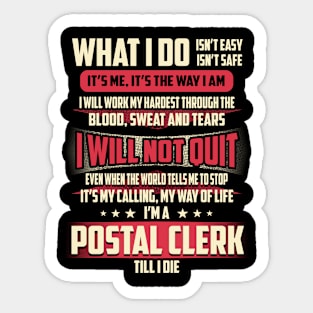 Postal Clerk What i Do Sticker